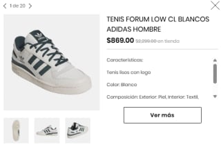 Tenis Forum Low CL Blancos Adidas para Hombre por $869 | Privalia