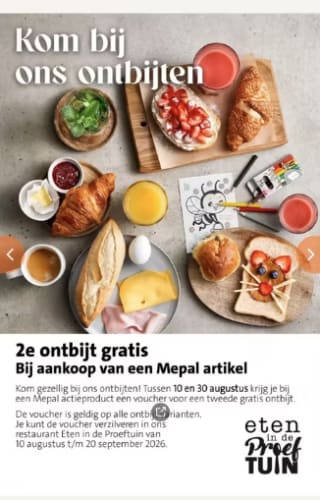Tweede ontbijt gratis bij aankoop van een Mepal-artikel bij Intratuin