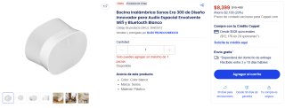 Bocina Sonos Era 300 Inalámbrica por $5,869 | Oferta Coppel