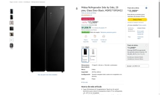 Refrigerador Midea Side by Side por $13,999 | Amazon (Prime)