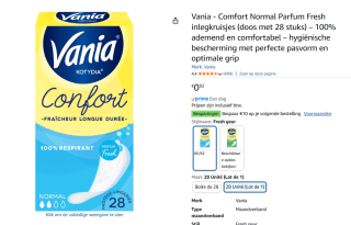 Always Maxi Normal Maandverband 9 Stuks voor €0,97 bij Amazon