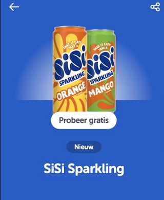 100% cashback op SiSi Sparkling Orange of Mango via Tikkie