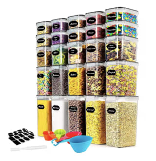 JUPPLIES Botes Cocina Almacenaje Recipientes Herméticos Tarros Plástico Cereales