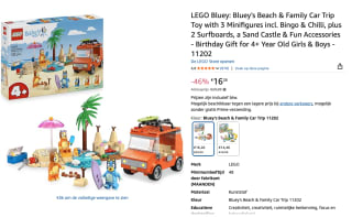 LEGO Bluey's autorit naar het strand voor €16,26 bij Amazon