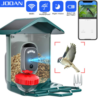 Mangeoire à oiseaux connectée solaire Jooan Caméra 2K Ultra HD, Wi-Fi à 34,99€