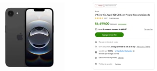 iPhone 16e 128GB eSIM Reacondicionado por $5,785 en Bodega Aurrera