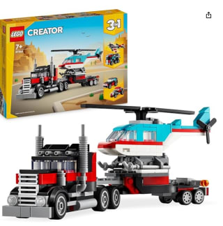 Set Lego Creator 3 en 1 Camión Plataforma con Helicóptero 31146 por 15.99€