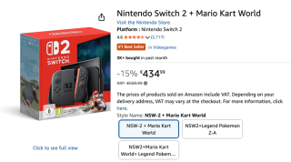 Nintendo Switch 2 + Mario Kart World voor €434,99 bij Amazon