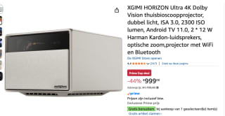XGIMI Horizon Ultra – 4K Smart Projector –voor €999 bij Amazon