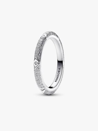 Texture & Stones Sterling Silver Ring – Select Sizes £17
