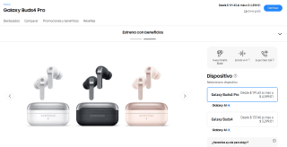 Audífonos Samsung Galaxy Buds4 Pro por $2,573