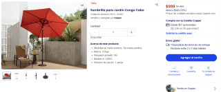 Sombrilla Congo Cabo por $999 | Coppel