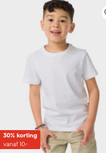 30% kassakorting op kinderkleding bij de Hema