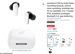 soundcore P30i by Anker Noise Cancelling Earbuds voor €25,48 bij Amazon