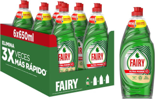 Fairy Ultra Poder Original Líquido Lavavajillas 6x650ML por 16.60€