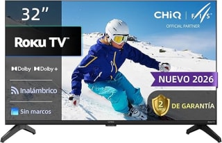 Smart TV CHiQ 32L621FR 32" HD ROKU por $1,999 | Amazon