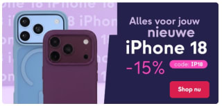 15% korting op iPhone 18-hoesjes en -screenprotectors bij Smartphonehoesjes