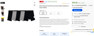 Bóxer Ajustado Fruit of the Loom 5P por $175 | Oferta Walmart