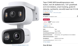 Tapo C246D Wifi-bewakingscamera voor €49,90 bij Amazon
