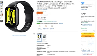 XIAOMI Redmi Watch 5 Active Negro 32GB por $5,79 | Amazon