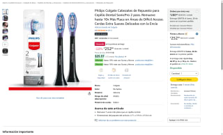 Cabezales Repuesto Philips SonicPro Colgate 2 Unidades por $252 | Amazon