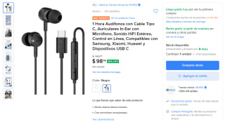 Audífonos Tipo C por $99 | Mercado Libre