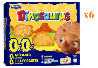 6 x Artiach Dinosaurus 0% Galletas de Cereales, 185g por 11.04€