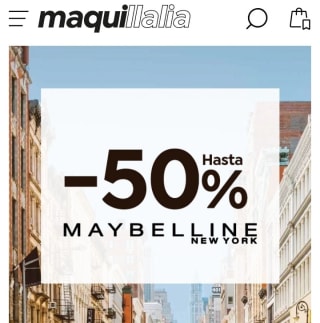 Hasta -50% de Descuento en Maybelline.