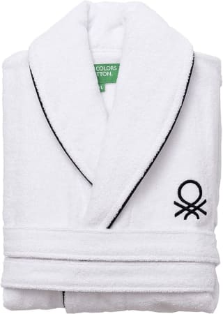 Albornoz 420GSM 100% Algodón con logo bordado Blanco Core Benetton por 38.99€