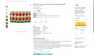Cerveza Dos Equis 12x355ml por $168 | Oferta Amazon