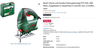 Bosch PST 650 Decoupeerzaag voor €37,29 bij Amazon