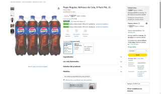 Pack de 8 Botellas Pepsi Regular 2L por $198 | Oferta Amazon