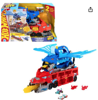 Hot Wheels City Transporteur Double Dragon et 2 Voitures à 44,49€
