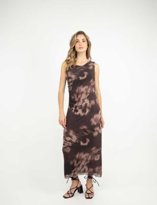 Vestido Maxi Estampado Sin Mangas Mujer Zibel por $5.000