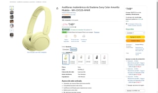 Audífonos Sony WH-CH520 por $749 | Amazon