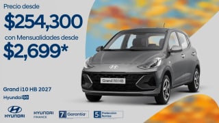 Hyundai Grand i10 HB GL TM 2027 desde $254,300 en Hyundai