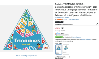Goliath Triominos Junior voor €9,99 bij Amazon