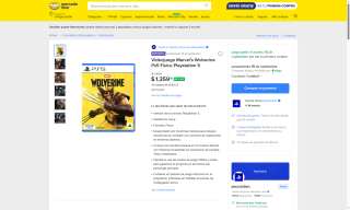 Juego Preventa Wolverine PS5 por $1,359 | Oferta Mercado Libre