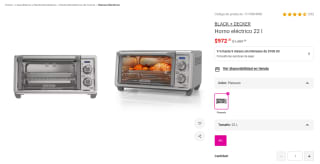 Horno Eléctrico Black + Decker 22L por $972 | Oferta Liverpool