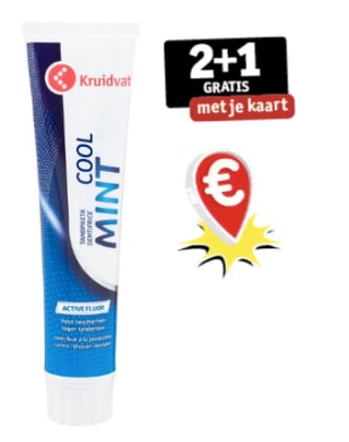 Clubactie: Kruidvat mondverzorging 2+1 gratis