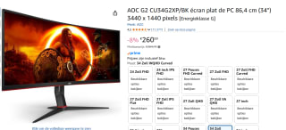AOC G2 CU34G2XP computer monitor voor €260,59 bij Amazon