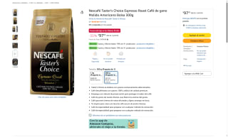 Nescafé Taster's Choice Espresso Roast 300g por $97 | Amazon