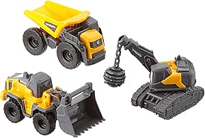 Dickie Toys 203722009 Set 3 vehículos construcción Volvo Micro 9 cm