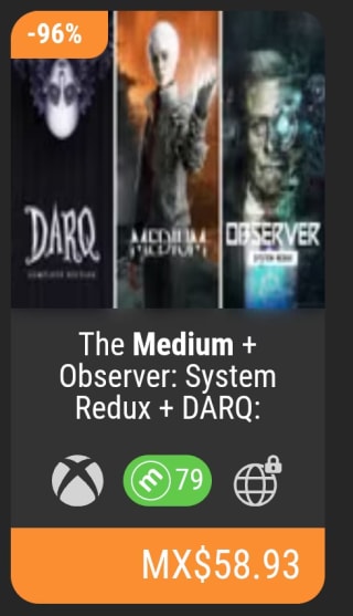 The Medium + Observer: System Redux + DARQ: Complete Edition por $66 | Kinguin