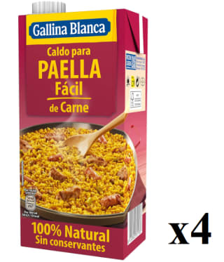 4 x GALLINA BLANCA Caldo para paella de Carne de 1 l por 8.04€