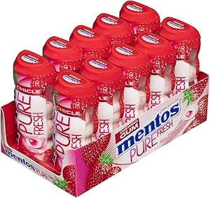 Mentos Pocket Chicle Fresa, Sin Azúcar - 10 unidades de 30 gr. por 9.08€