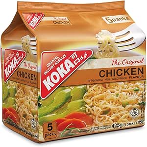 Koka Original Chicken Flavour Oriental Style Instant Noodles, 85 g (Pack of 5) - £1.2