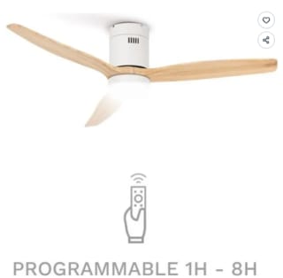 Ventilateur de plafond silencieux Create avec lumière et télécommande à 104,95€