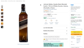 Johnnie Walker Double Black 750ml por $832 en Amazon