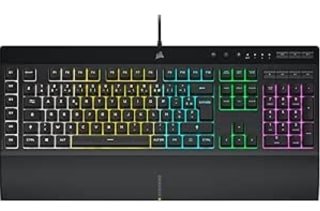 Clavier filaire Corsair K55 RGB Pro - Noir, à Membrane, AZERTY à 29,99€